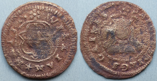 William Hall, PAINES BRINGS GAINES farthing N---- William Hall, PAINES BRINGS GAINES farthing N----